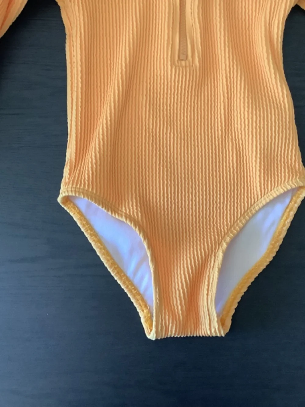 Cotton On Kids Girls Lydia One Piece Long Sleeve Swimsuit Neon Orange Size 3